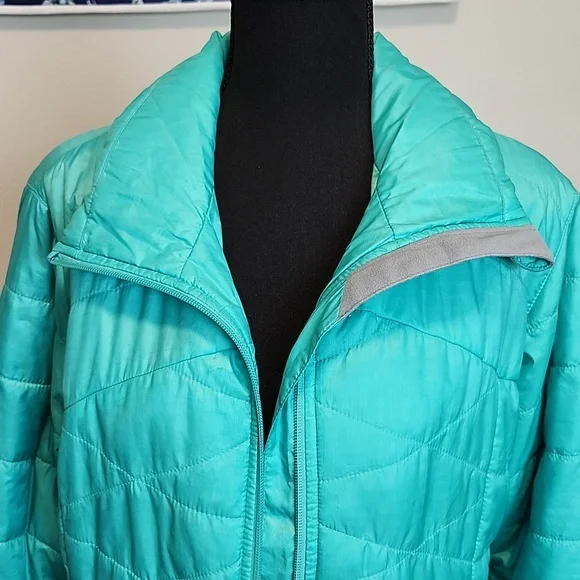 Columbia Women's White Out II Teal Puffer Jacket Size L Omni-Heat Thermal Lining - Picture 5 of 16